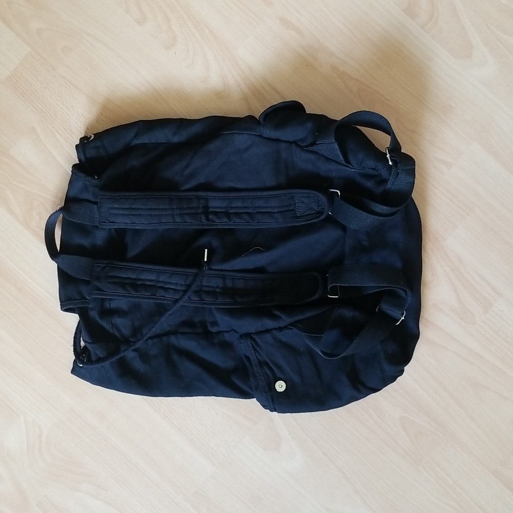 Victoria's Secret PINK Black Canvas Backpack School Travel Vacation - Picture 4 of 6